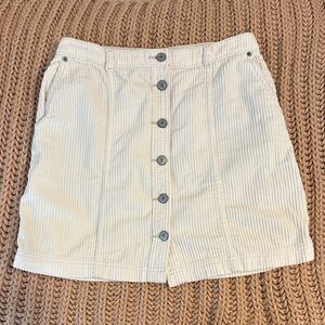 Abercrombie & Fitch Cream Button-Front Skirt